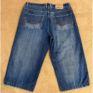 Vintage SouthPole Jean Shorts Mens 38x22 Jorts Baggy Loose Streetwear Hip Hop